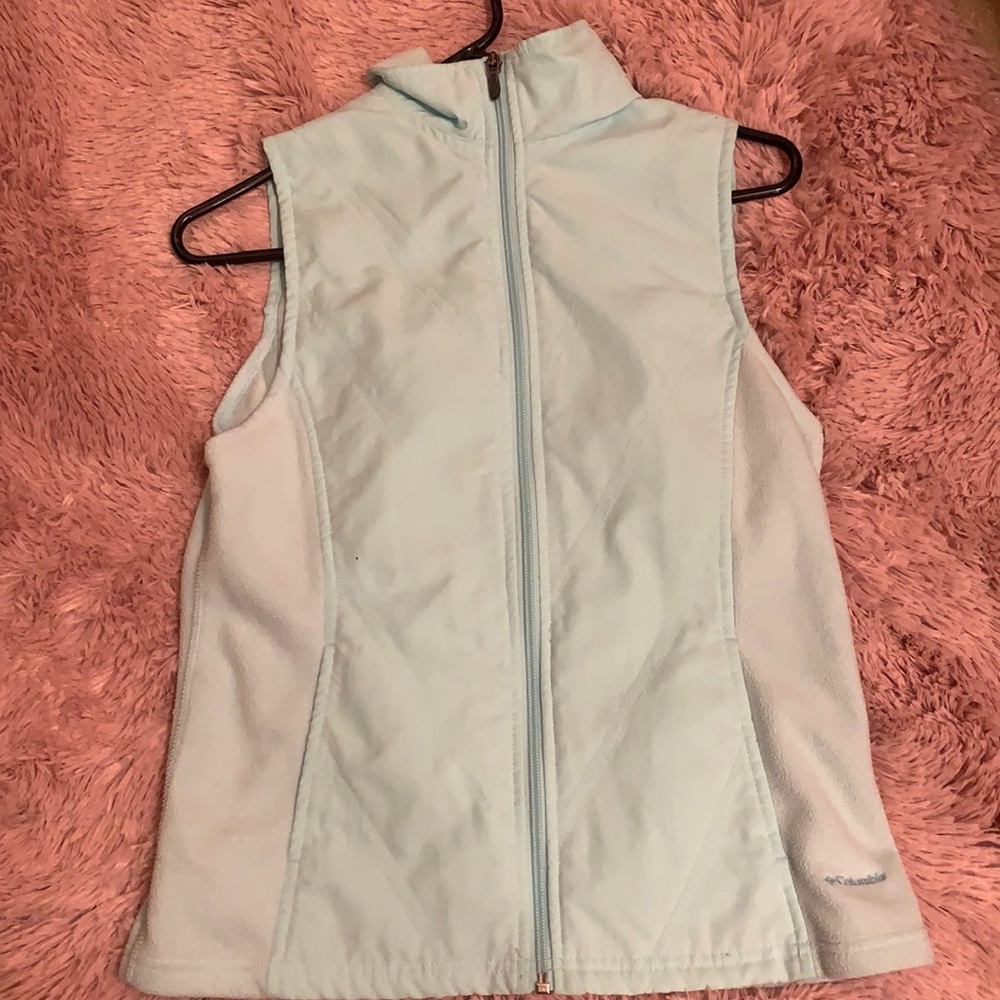blue columbia vest